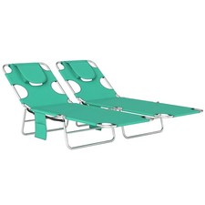 Outsunny 2 Sun Loungers with