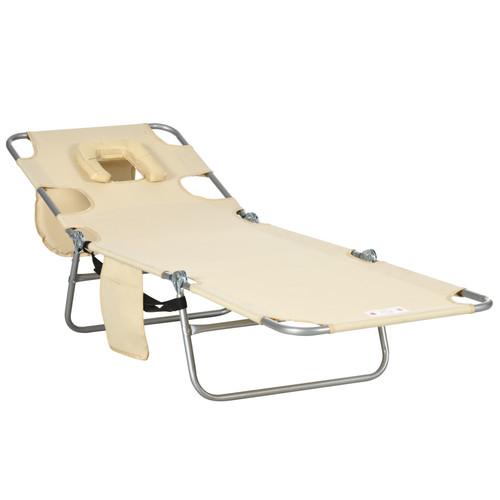 Outsunny foldable sun lounger - sun,
