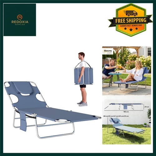 Adjustable folding sun lounger - folding,