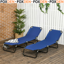 Set of 2 Folding Sun Loungers