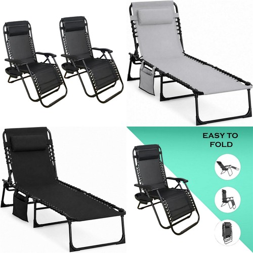 Folding sun lounger recliner - folding,