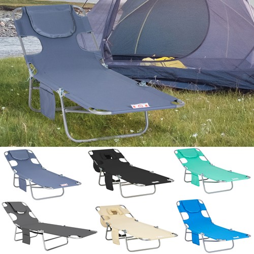 Sun lounger with reading arm - sun,