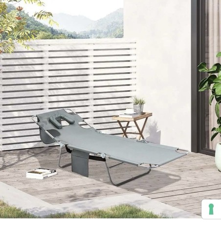 Outsunny folding sun lounger - folding,