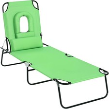 Folding Sun Lounger with Face