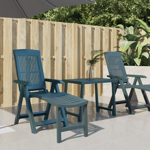 Sun lounger foldable green - sun,