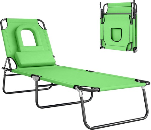 Outsunny folding sun lounger - folding,