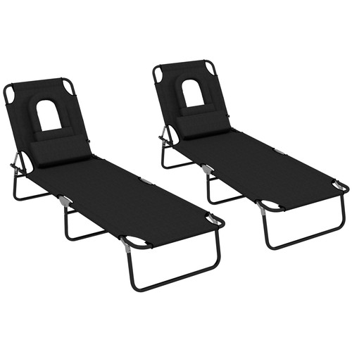 Folding sun lounger with - folding,