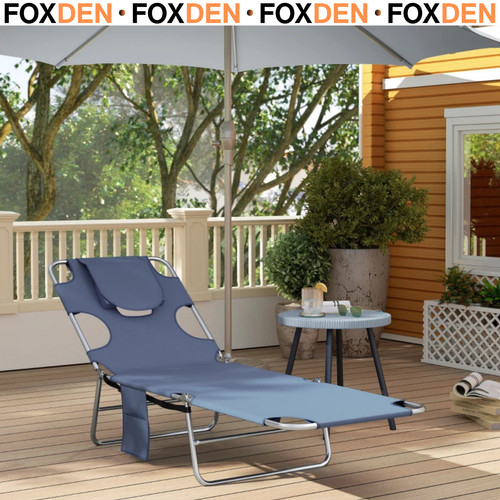 Sun lounger with reading - with,