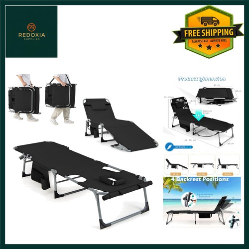 Adjustable folding sun - adjustable, lounger