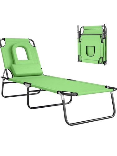 Folding sun lounger - lounger, with