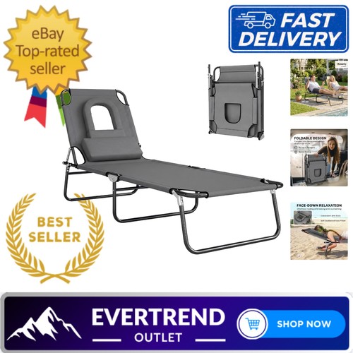 Lightweight folding lounger - folding,