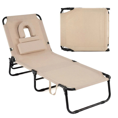 Folding beach sun lounger - beach,