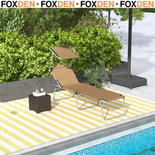 Folding Sun Lounger w/