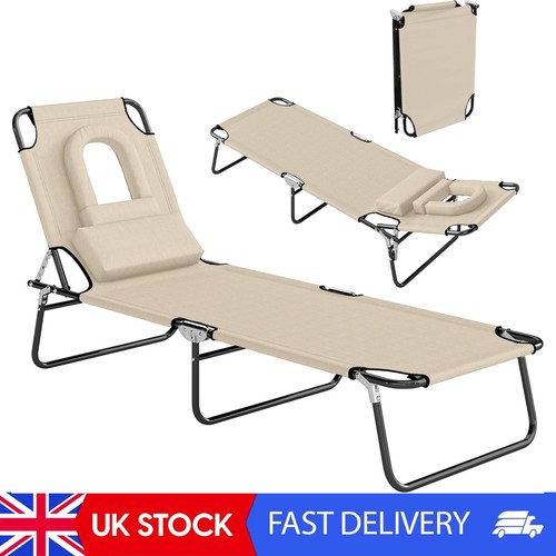 Folding sun lounger with - folding,