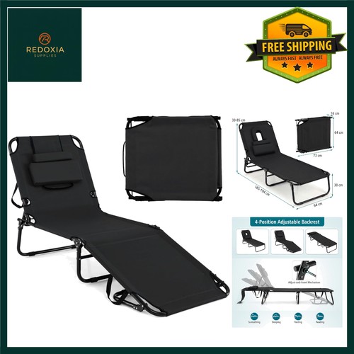 Adjustable folding sun lounger - folding,