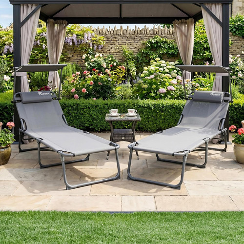 Premium folding sun lounger - premium,
