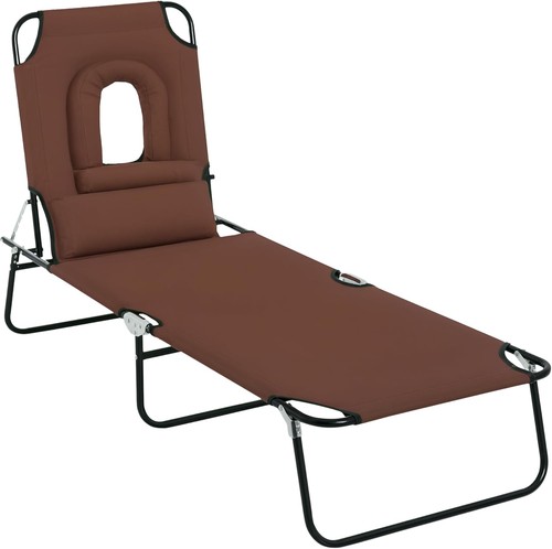 Folding sun lounger with face - lounger,