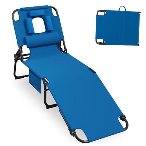 Folding tanning chair with - tanning,