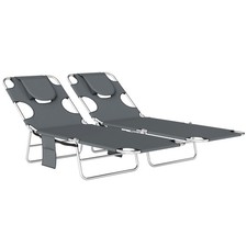 Outsunny 2 Sun Loungers with